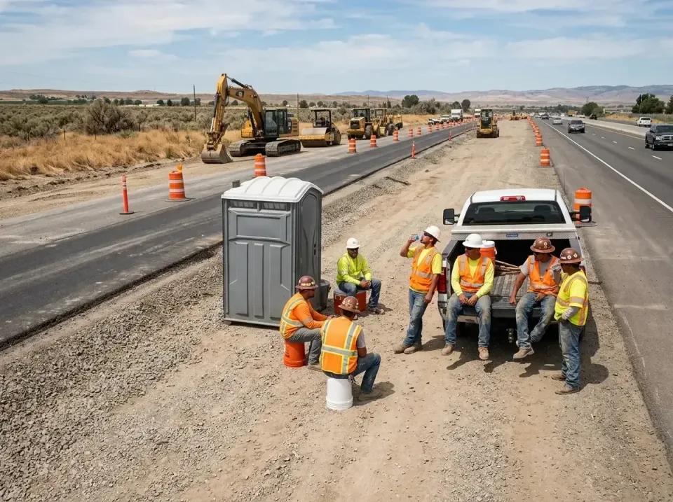 highway-road-construction-crew-007 — frequently asked questions, Porta Potty and Restroom Rentals in Goldstream, AK